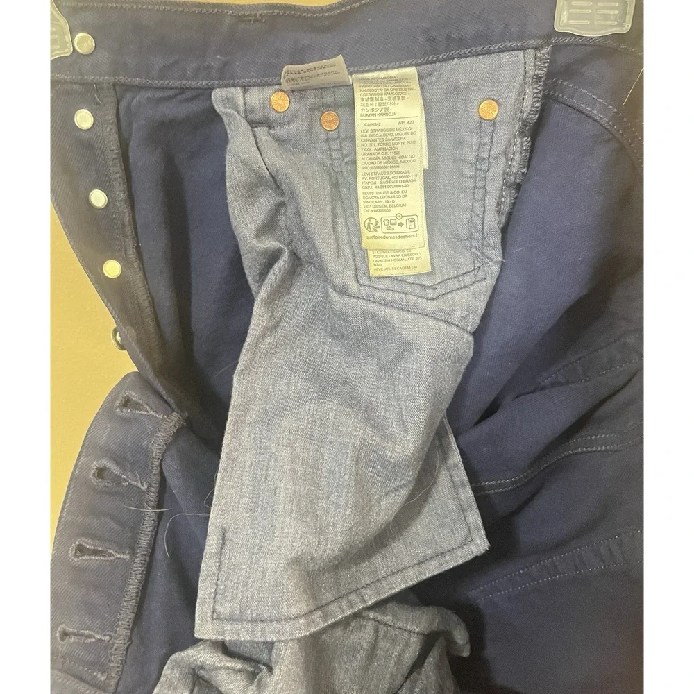 Levi's 501 Men's W32 L30 Indigo Button Fly Straight Leg Denim Jeans